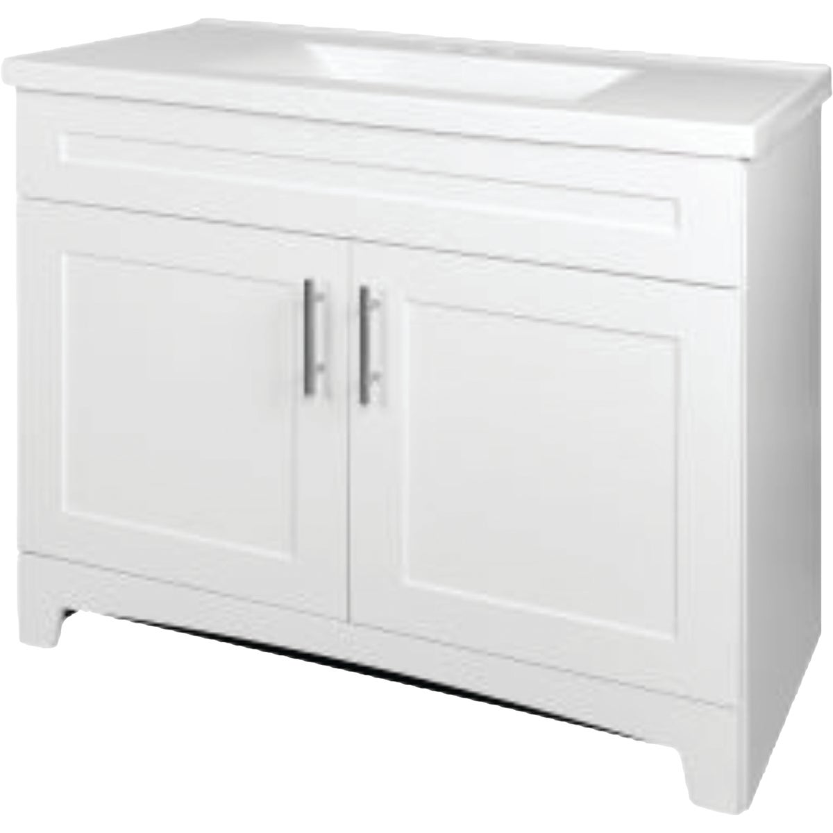 Royal Cabinets White 37 In. W x 19 In. D x 36 In. H Vanity with White Cultured Marble Top Image 3