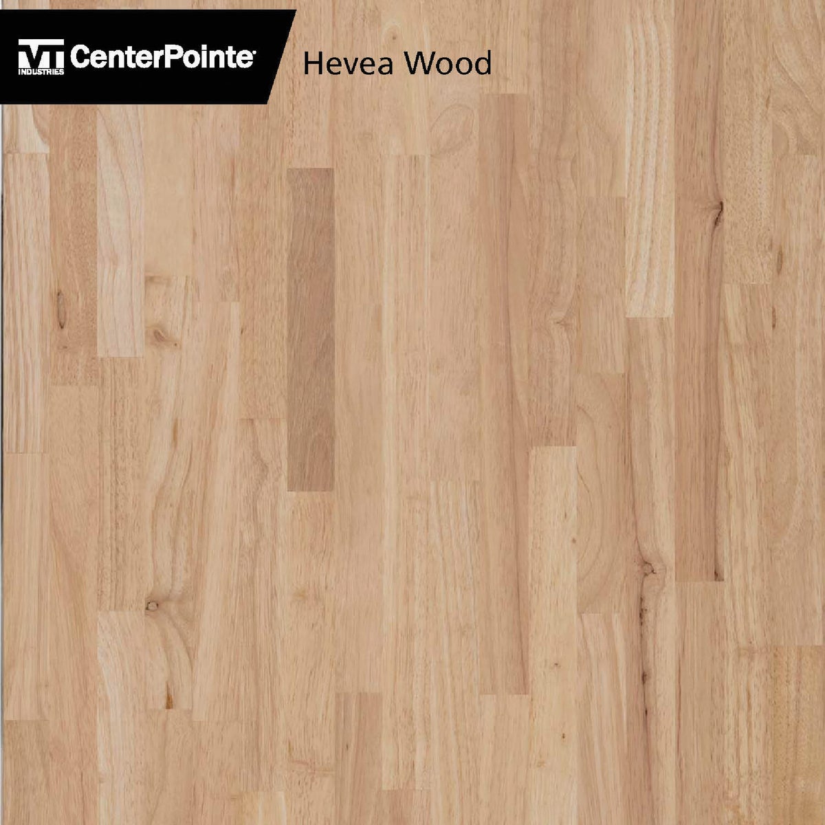 VT Industries CenterPointe 98 In. L x 25 In. D x 1.5 In. T Unfinished Hevea Wood Butcher Block Countertop with Square Edge Image 5
