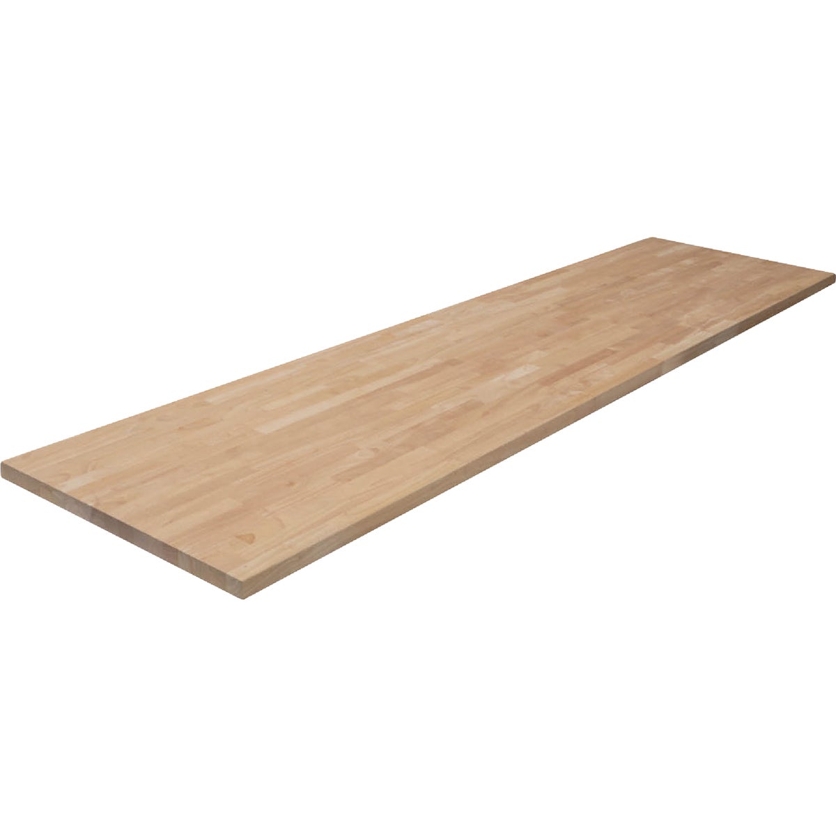 VT Industries CenterPointe 98 In. L x 25 In. D x 1.5 In. T Unfinished Hevea Wood Butcher Block Countertop with Square Edge