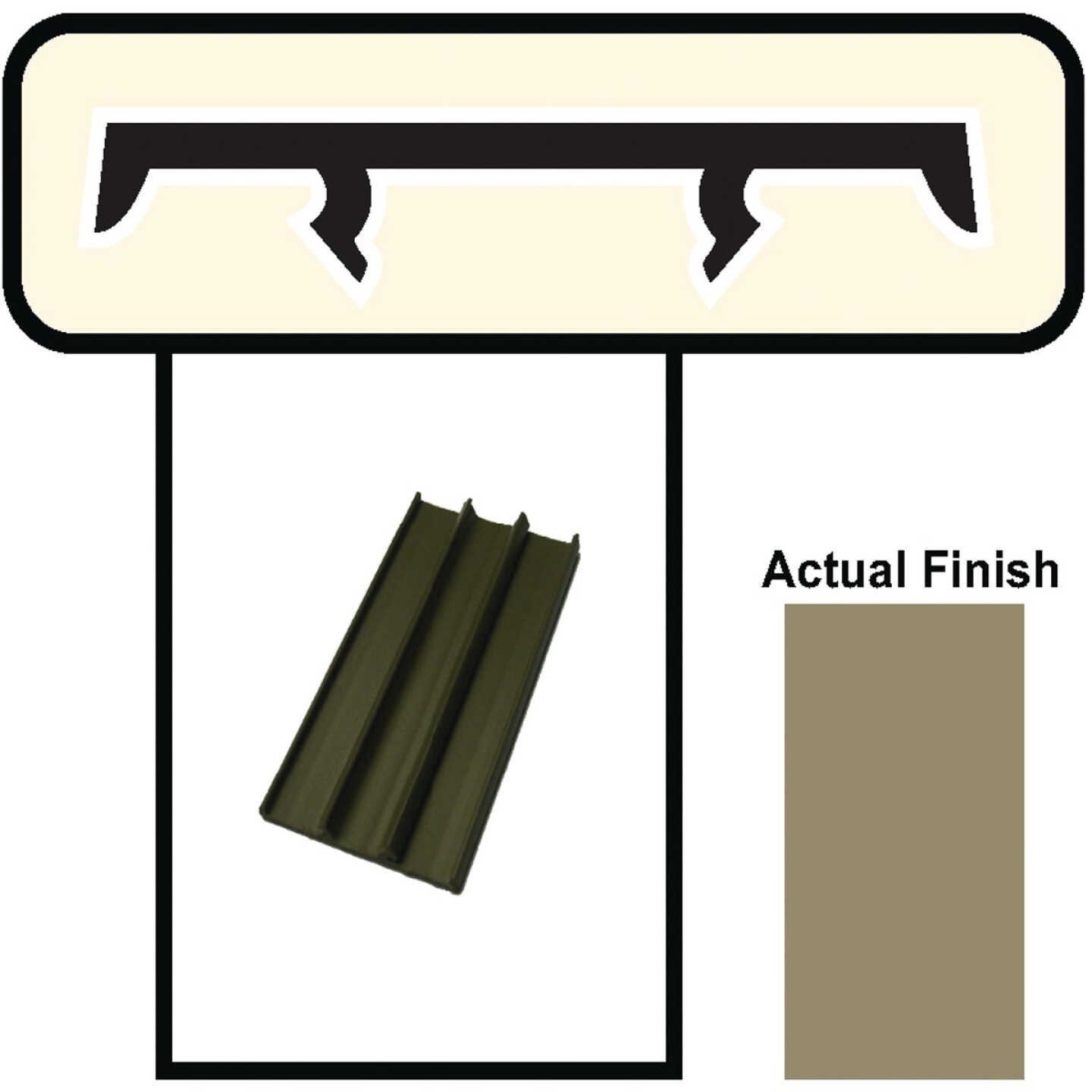 Screen-Tight 1-1/2 In. W. x 8 Ft. L. Brown Vinyl Cap Component Image 1
