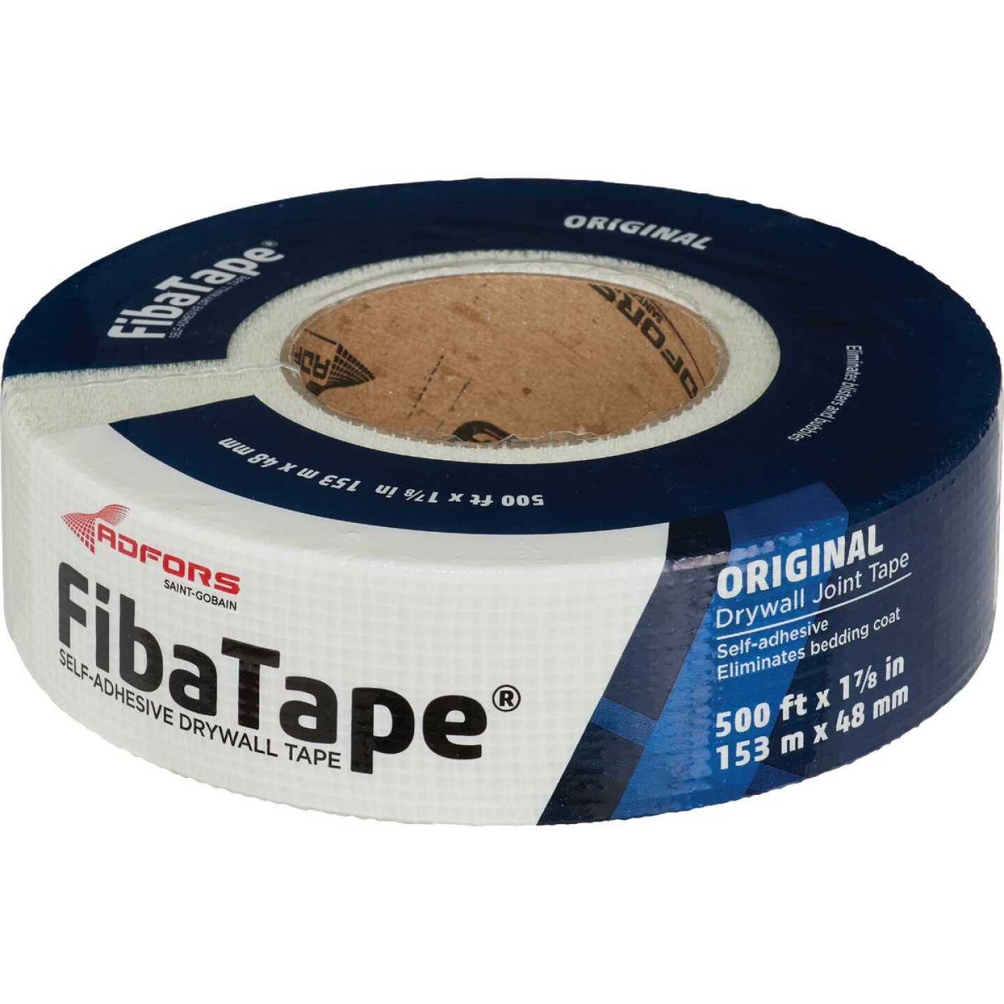 FibaTape 1-7/8 In. x 500 Ft. White Self-Adhesive Joint Drywall Tape Image 1