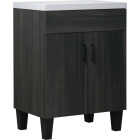 Zenna Home Wallowa Pine 24 In. W x 34 In. H x 18 In. D Vanity with White Cultured Marble Top Image 1