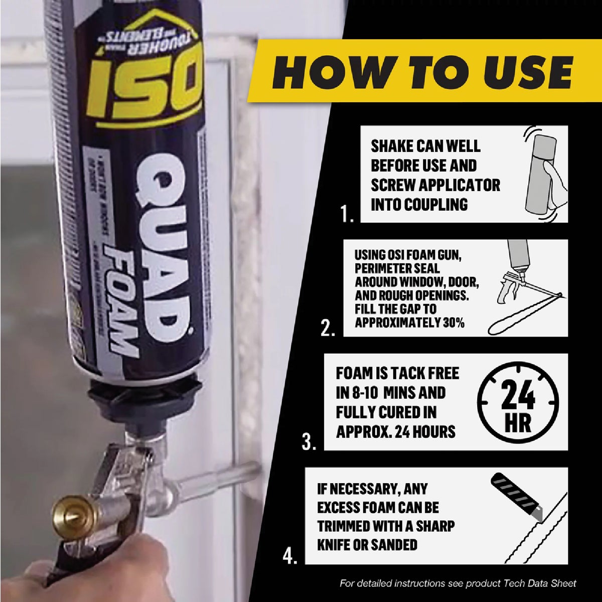 OSI Quad 21.1 Oz. Window & Door Foam Sealant Image 2