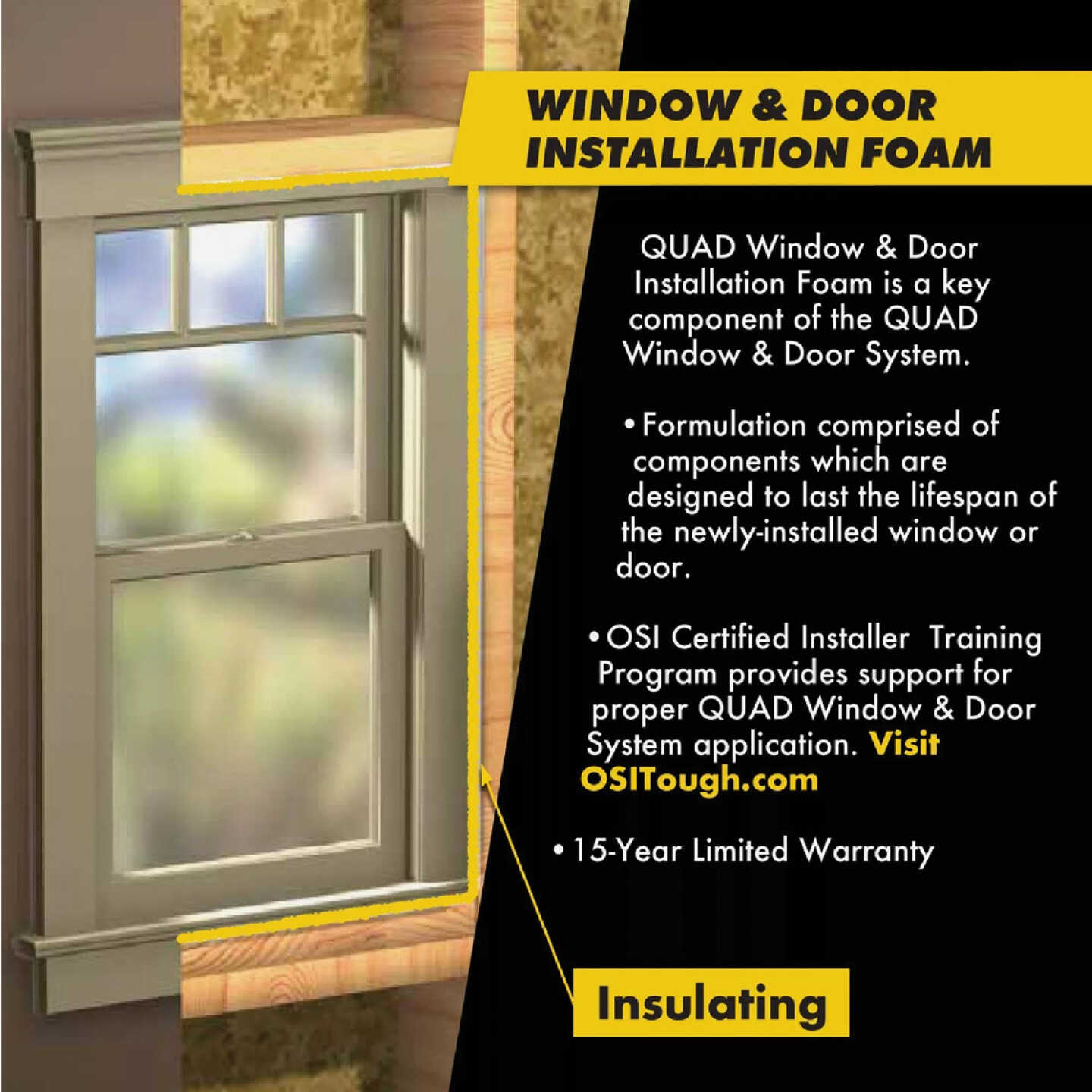 OSI Quad 21.1 Oz. Window & Door Foam Sealant Image 3