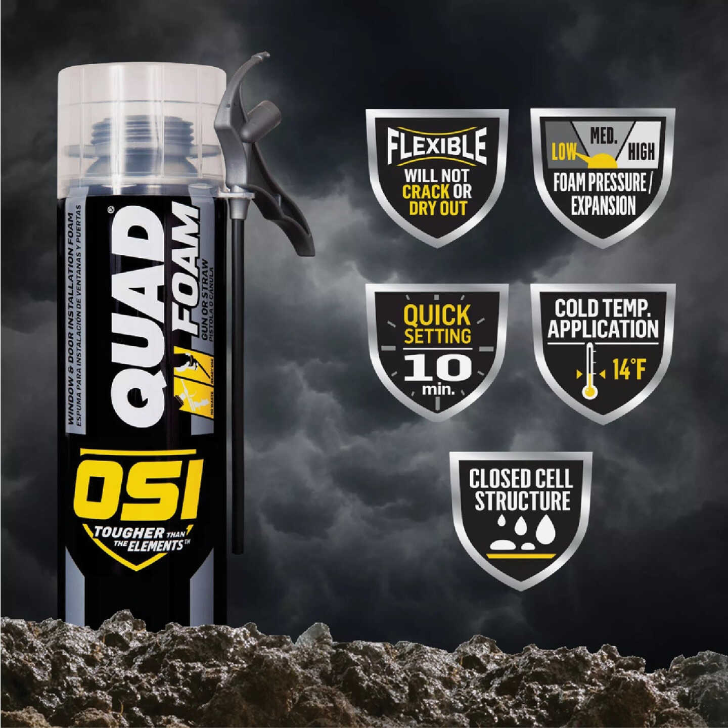 OSI Quad 21.1 Oz. Window & Door Foam Sealant Image 4