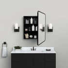 Zenna Home Designer Series Black 24 In. W x 30 In. H x 5 In. D Single Mirror Surface/Recess Mount Rectangle Medicine Cabinet Image 3