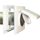 No-Pest 4 In. White Plastic J-Block Dryer Vent Hood Image 1