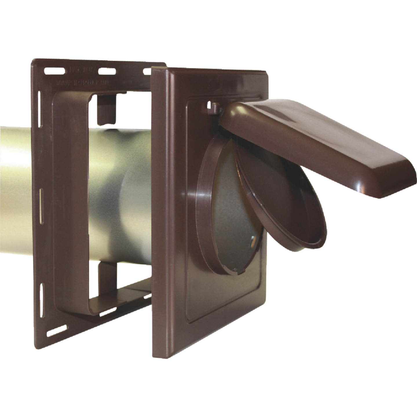 No-Pest 4 In. Brown Plastic J-Block Dryer Vent Hood Image 1