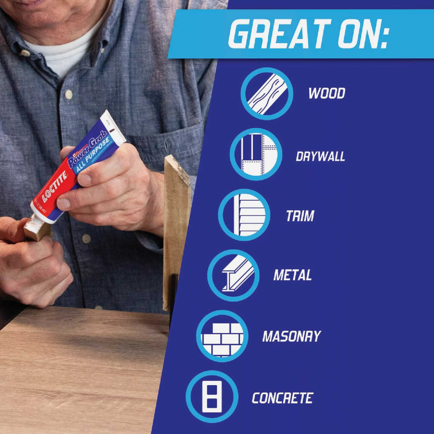 LOCTITE Power Grab Express 6 Oz. All-Purpose Construction Adhesive Image 3