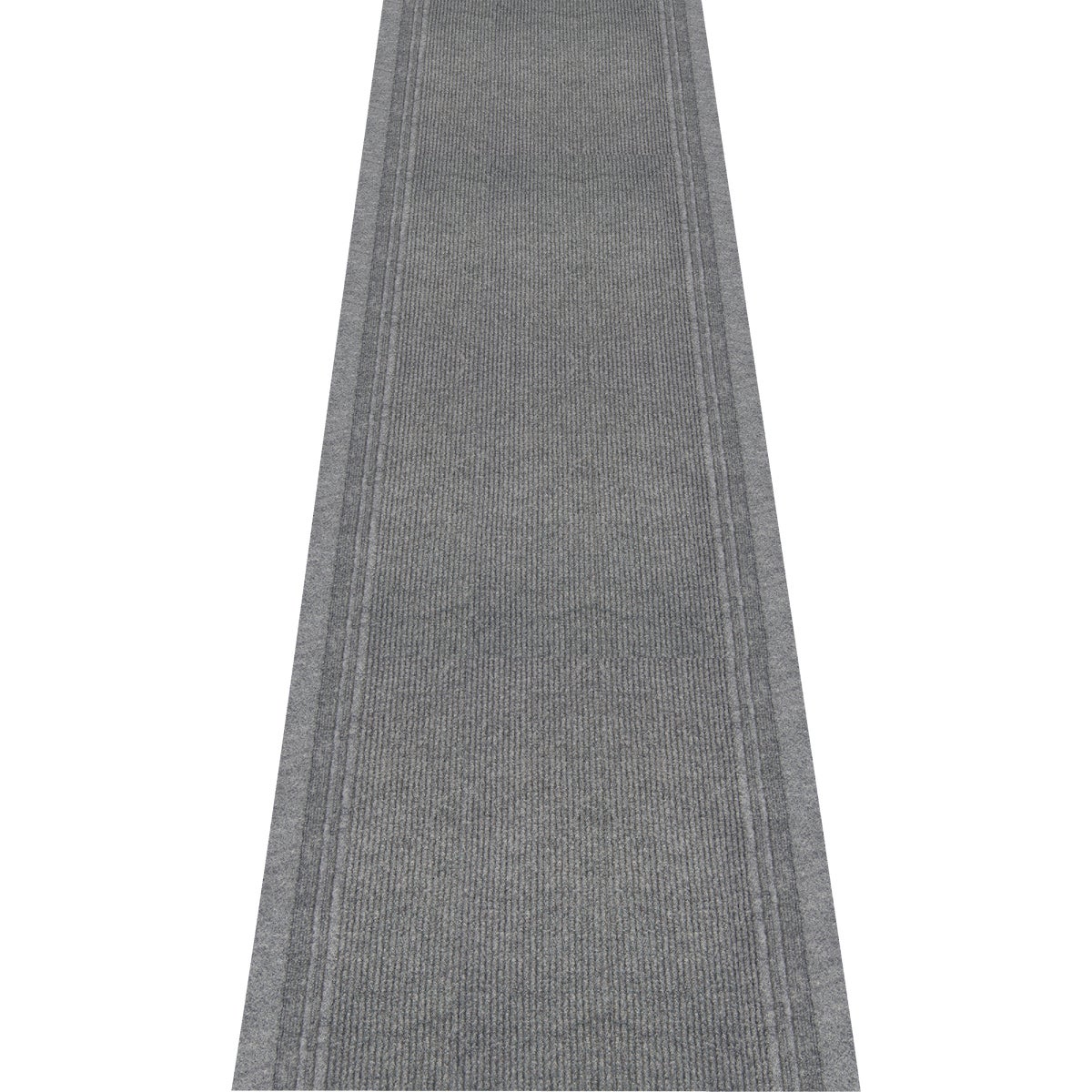 Multy Home Tracker 26 In. x 60 Ft. Gray Carpet Runner, Indoor/Outdooor 
