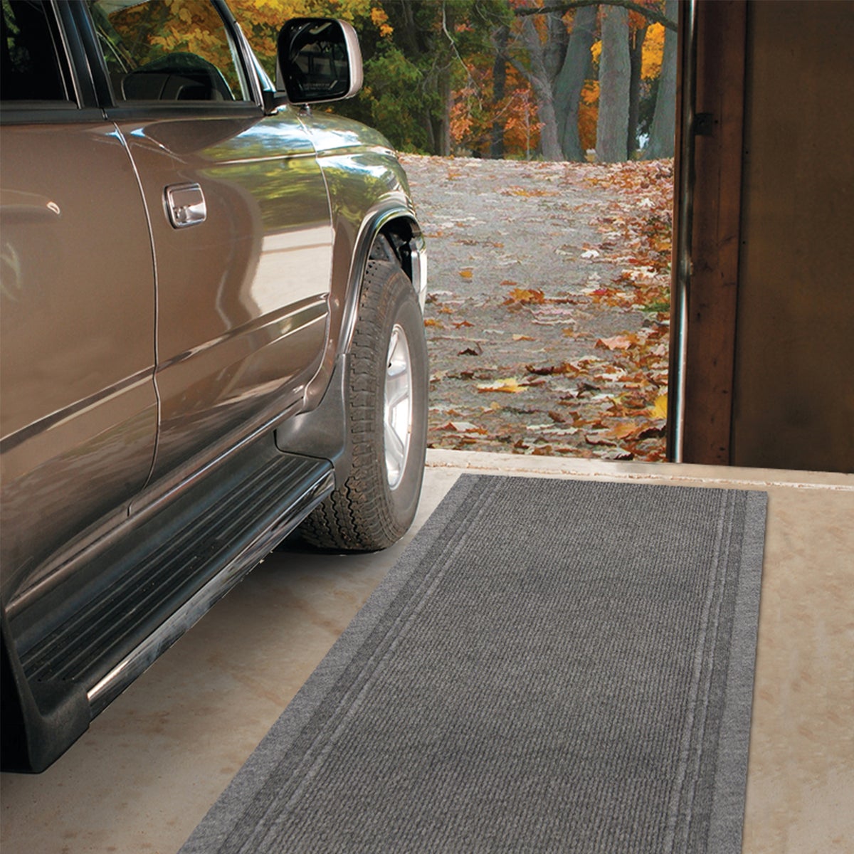 Multy Home Tracker 26 In. x 60 Ft. Gray Carpet Runner, Indoor/Outdooor  Image 2