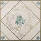 12" TEAL FLOWER TILE Image 1