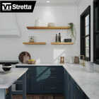 VT Industries Stretta 6 Ft. Laminate White Marble Countertop Image 2