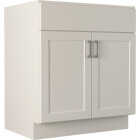 JSI Cabinetry Amesbury Ivory 48 In. Vanity Base without Top, 2 Door Image 1