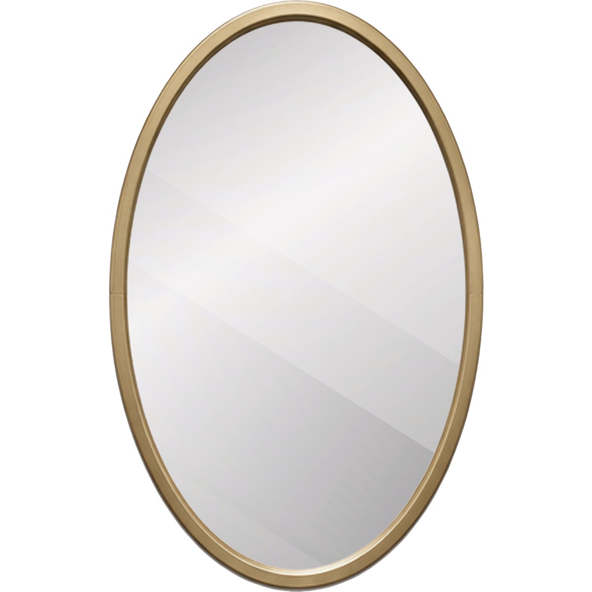 Renin Cove Gold Oval 20 In. x 28 In. Bold Frame Vanity Mirror