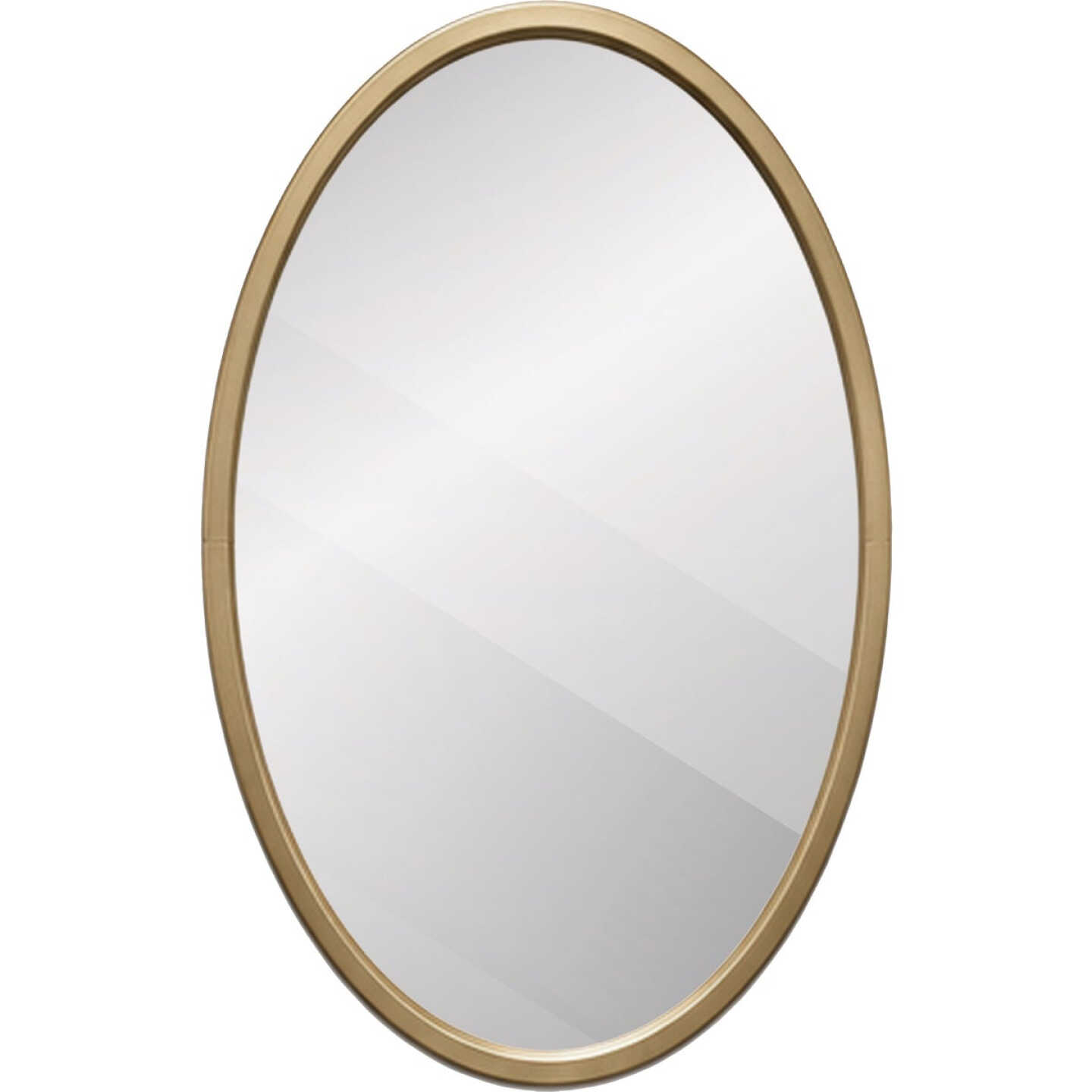 Renin Cove Gold Oval 20 In. x 28 In. Bold Frame Vanity Mirror Image 1