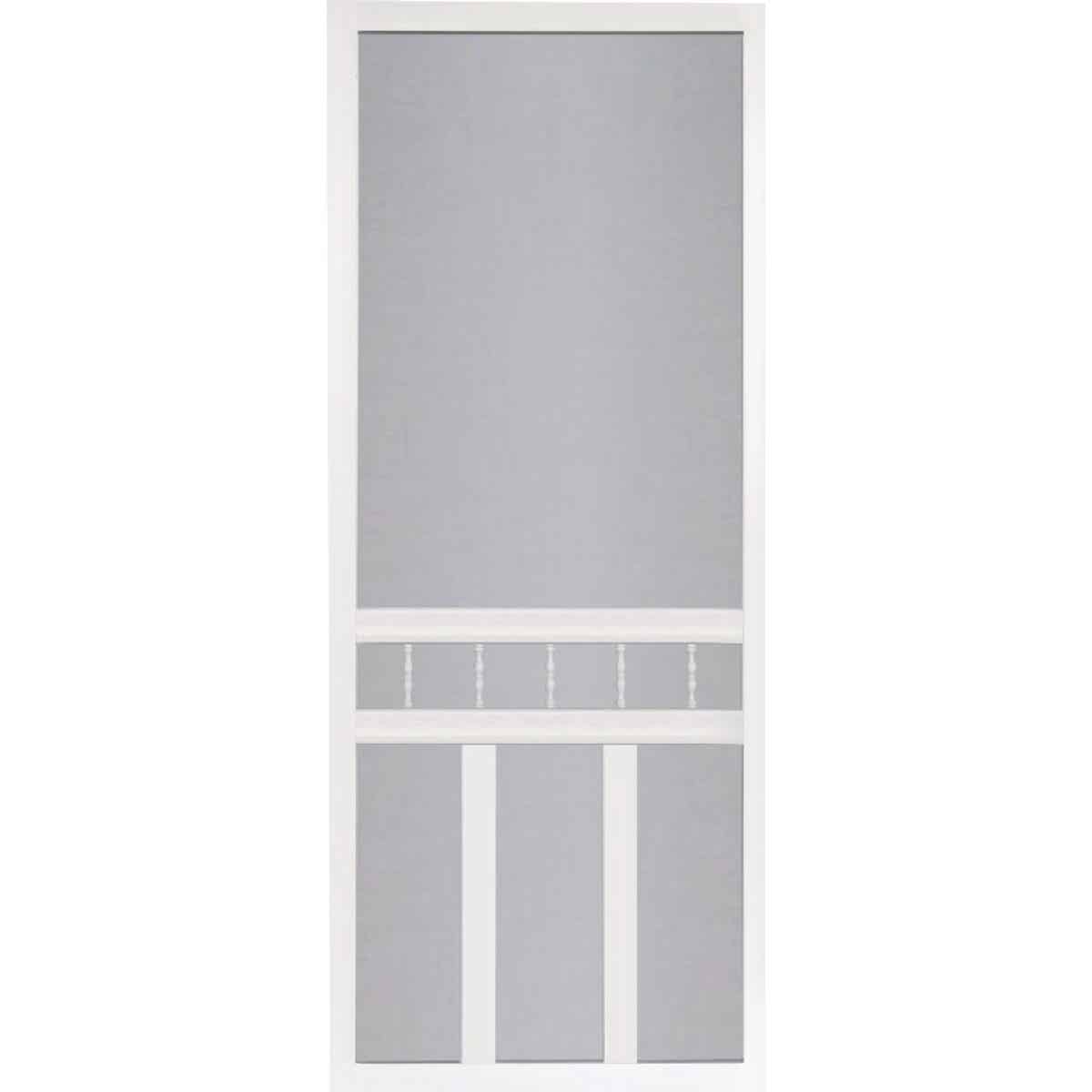Screen Tight Waccamaw 36 In. W x 80 In. H x 1 In. Thick White Vinyl Screen Door