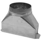 Lambro 3-1/4 In. x 10 In. to 7 In. Round Galvanized Steel Straight Register Boot Image 1