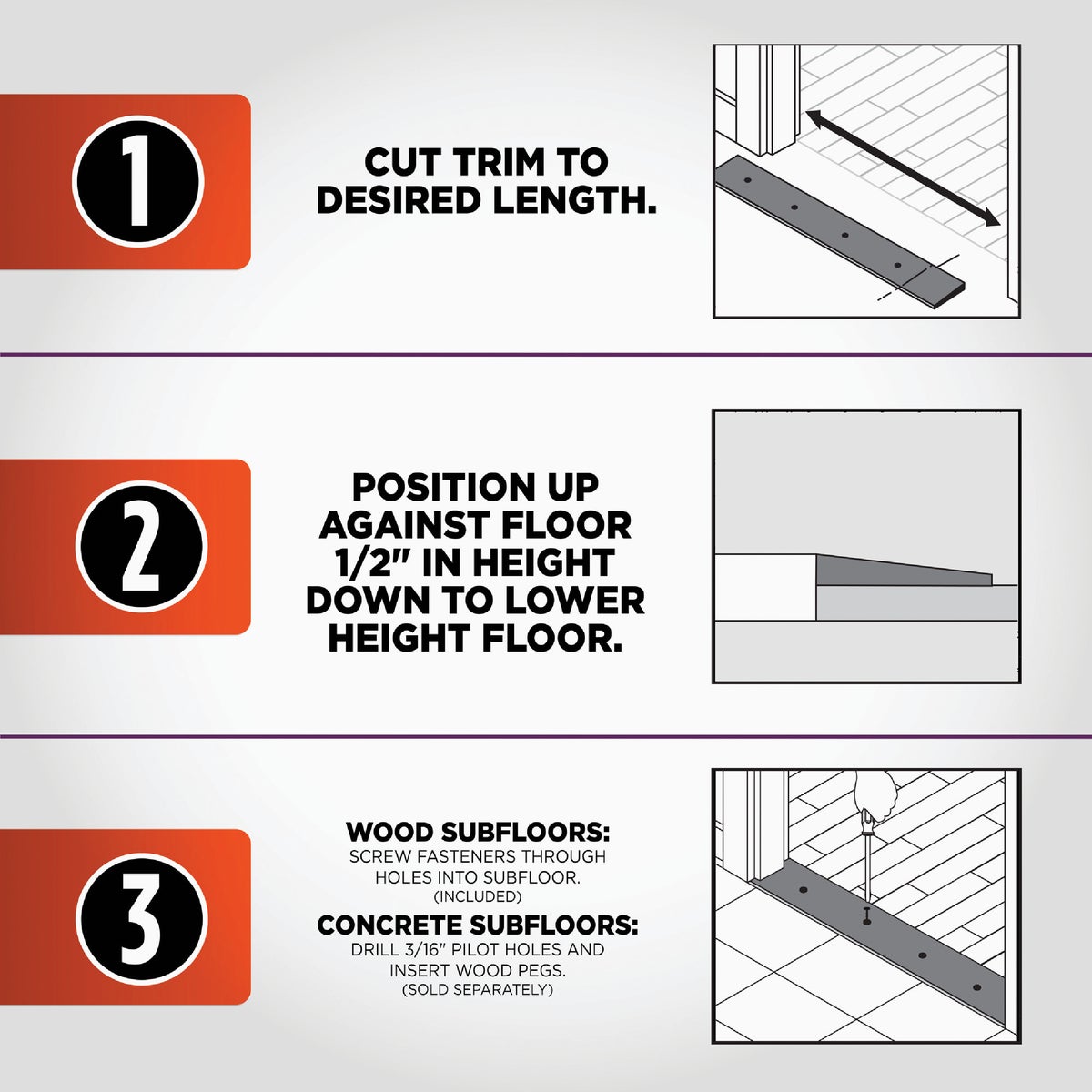 M-D Building Products 1-3/4 In. x 36 In. Unfinished Hardwood Reducer with Screws Image 6