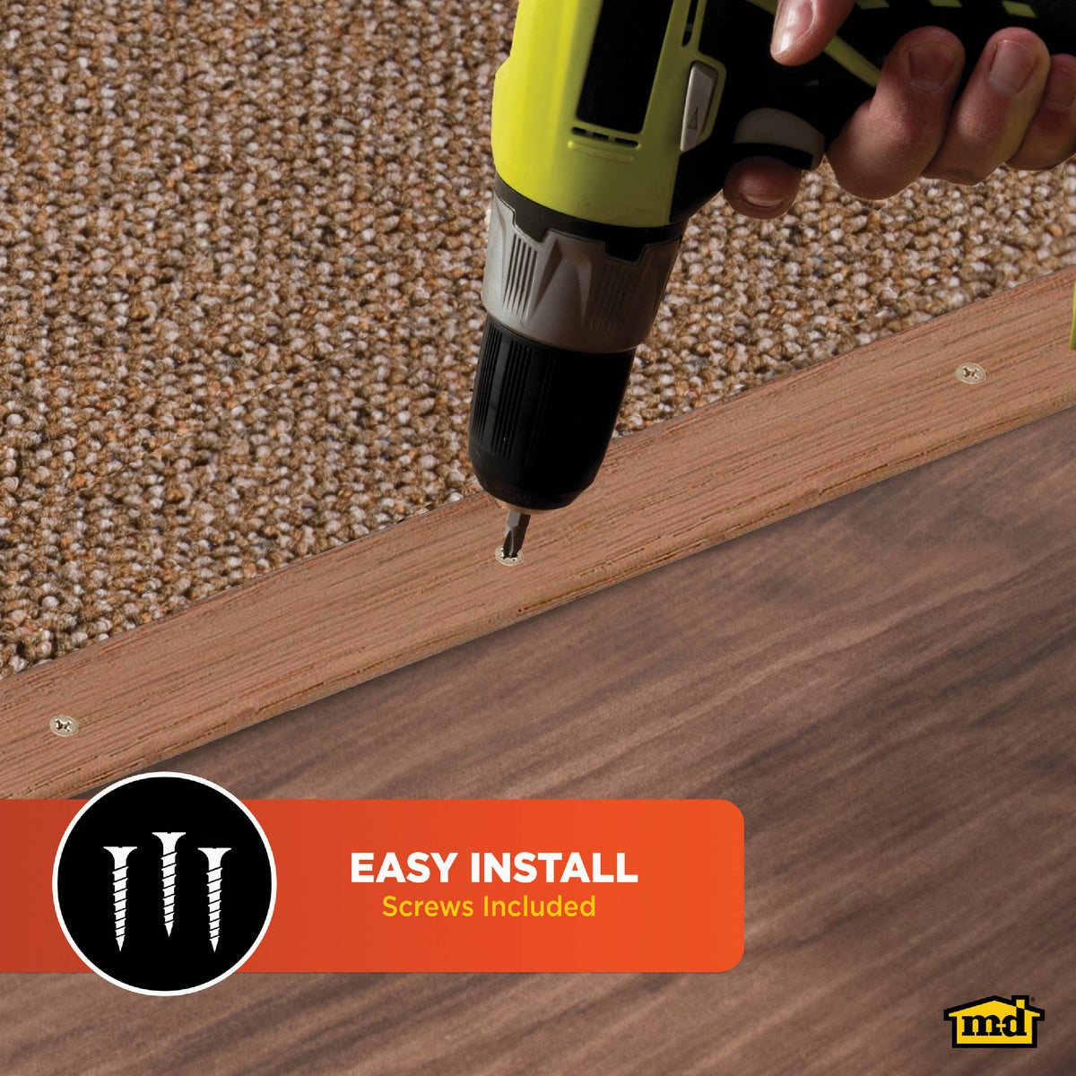 M-D Building Products 1-3/4 In. x 72 In. Unfinished Hardwood Reducer with Screws Image 7