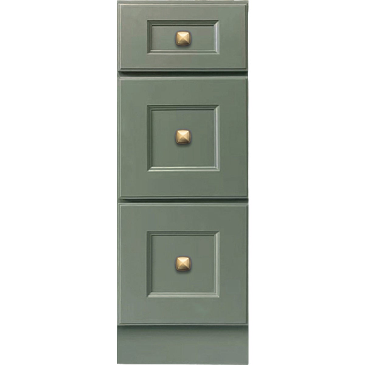 GHI Cabinets Sonona Forest Green 12 In. W x 34.5 In. H x 21 In. D Vanity Base without Top, 3 Drawer