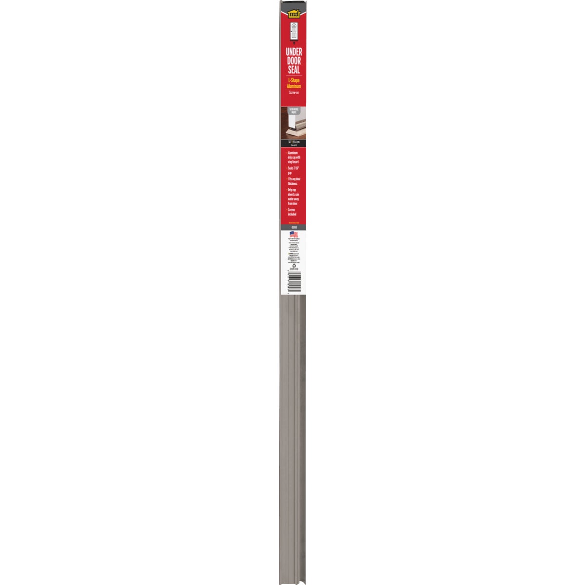 M-D Building Products 1.75 In. W. x 1.625 In. H. x 36 In. L. Aluminum Silver Door Bottom Image 5
