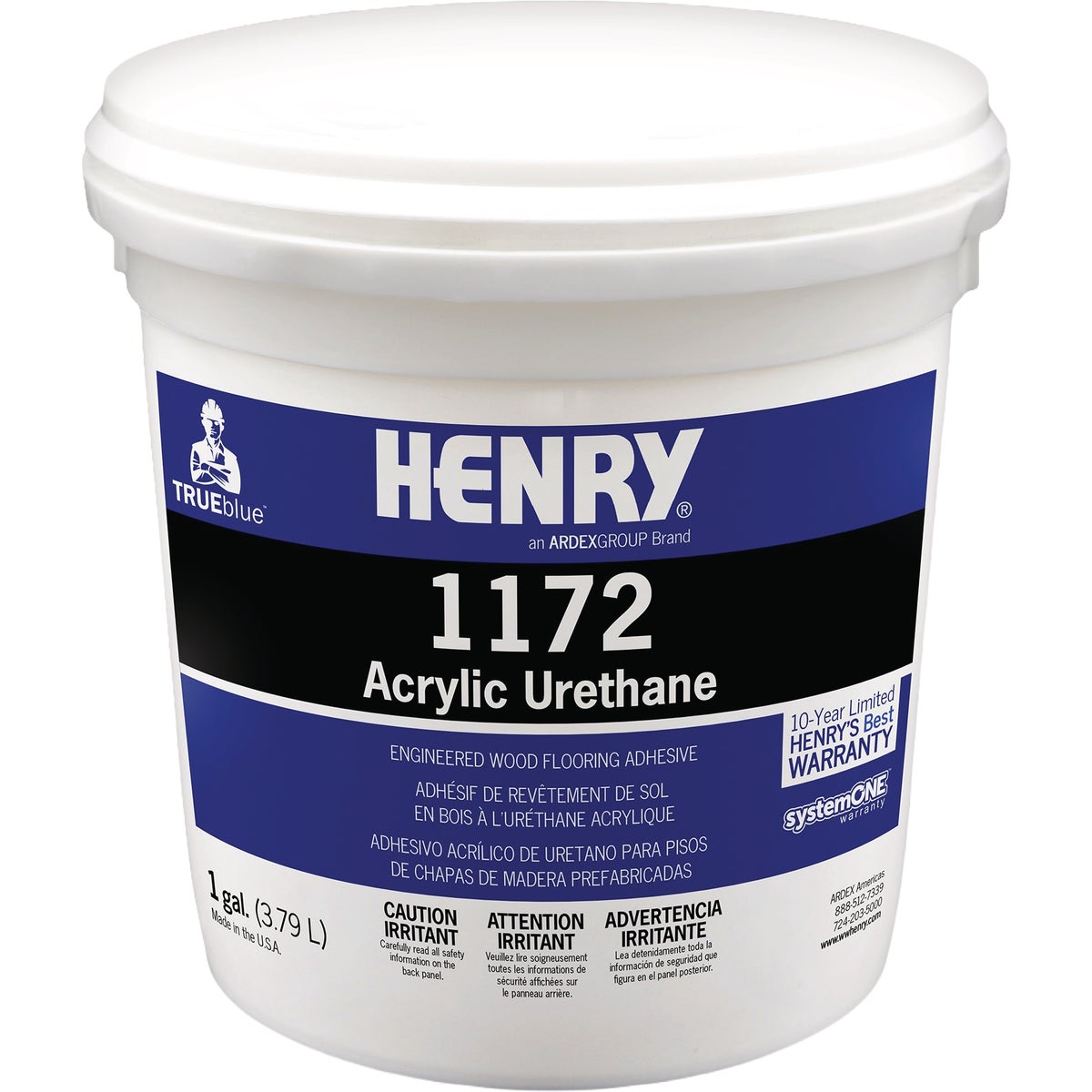Henry 1172 Acrylic Engineered Wood Floor Adhesive, 1 Gal. Image 1