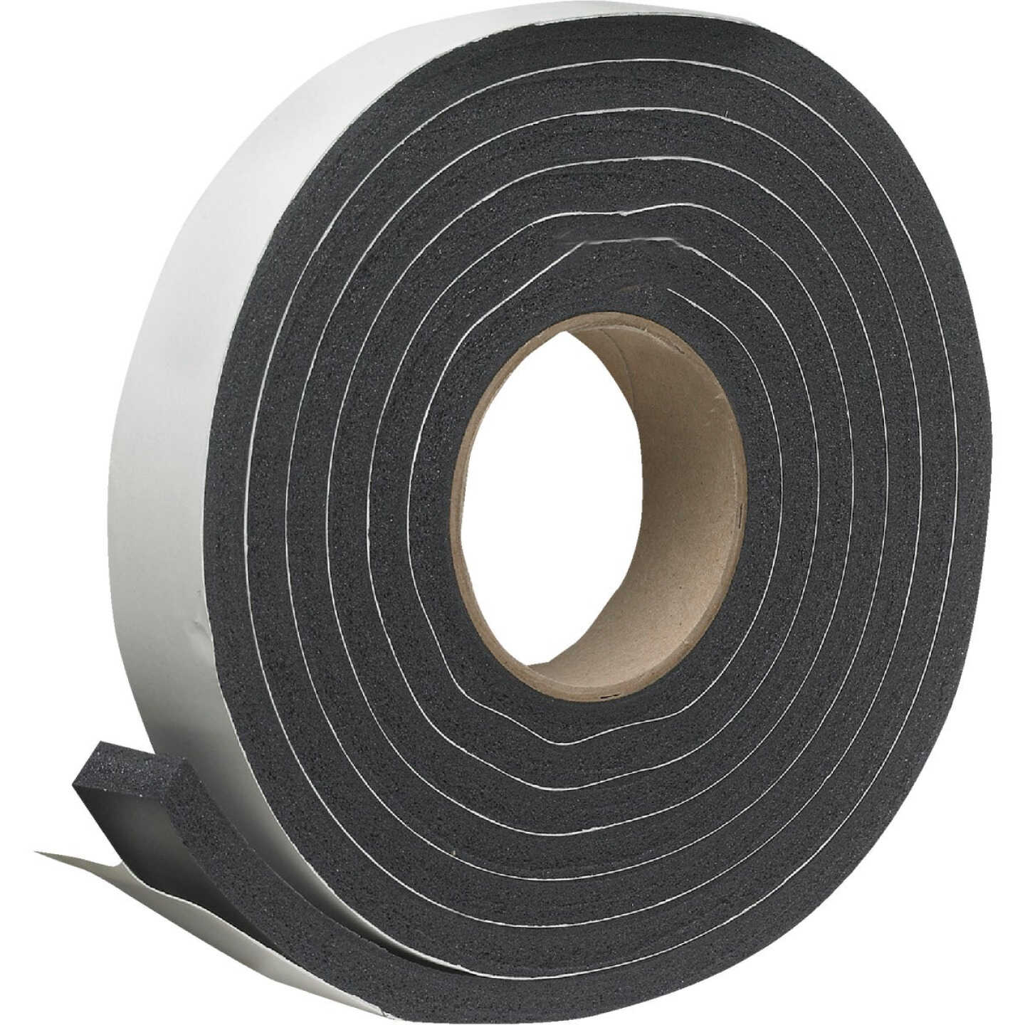 Frost King 1-1/4 In. W x 7/16 In. T x 10 Ft. L Black Rubber Foam Weatherstrip Tape Image 1
