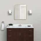 Zenna Home Designer Series Brushed Nickel 24 In. W x 30 In. H x 5 In. D Single Mirror Surface/Recess Mount Rectangle Medicine Cabinet Image 3