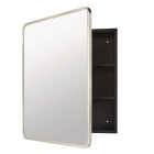 Zenna Home Designer Series Brushed Nickel 24 In. W x 30 In. H x 5 In. D Single Mirror Surface/Recess Mount Rectangle Medicine Cabinet Image 5