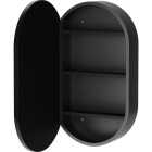 Zenna Home Designer Series Black 16 In. W x 27 In. H x 5 In. D Single Mirror Surface Mount Pill Framed Medicine Cabinet Image 6