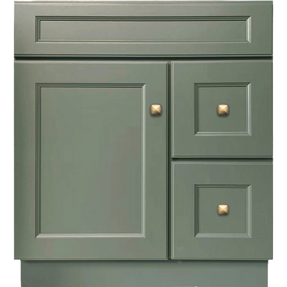 GHI Cabinets Sonona Forest Green 30 In. W x 34.5 In. H x 21 In. D Vanity Base without Top, 2 Drawer