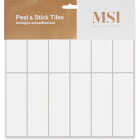 MSI 10 In. x 10 In. Gel Peel and Stick Wall Tile, Cirrus White Stax Image 2