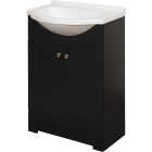 Zenith Zenna Home Espresso 24 In. W x 35 In. H x 18 In. D Euro Vanity with White Cultured Marble Top Image 1