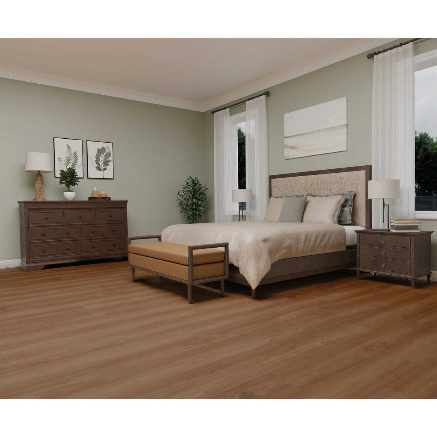 Mohawk RevWood Select Charlotte Woods Almond 7.5 In. W x 47.25 In. L Laminate Wood Plank (17.18 Sq. Ft./Case) Image 2