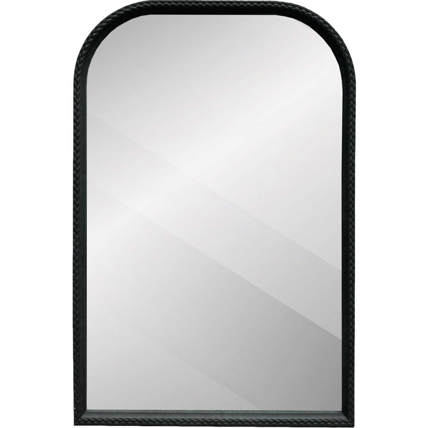 Renin Westlake Arch Black 20 In. x 30 In. Stitch Design Frame Vanity Mirror Image 1