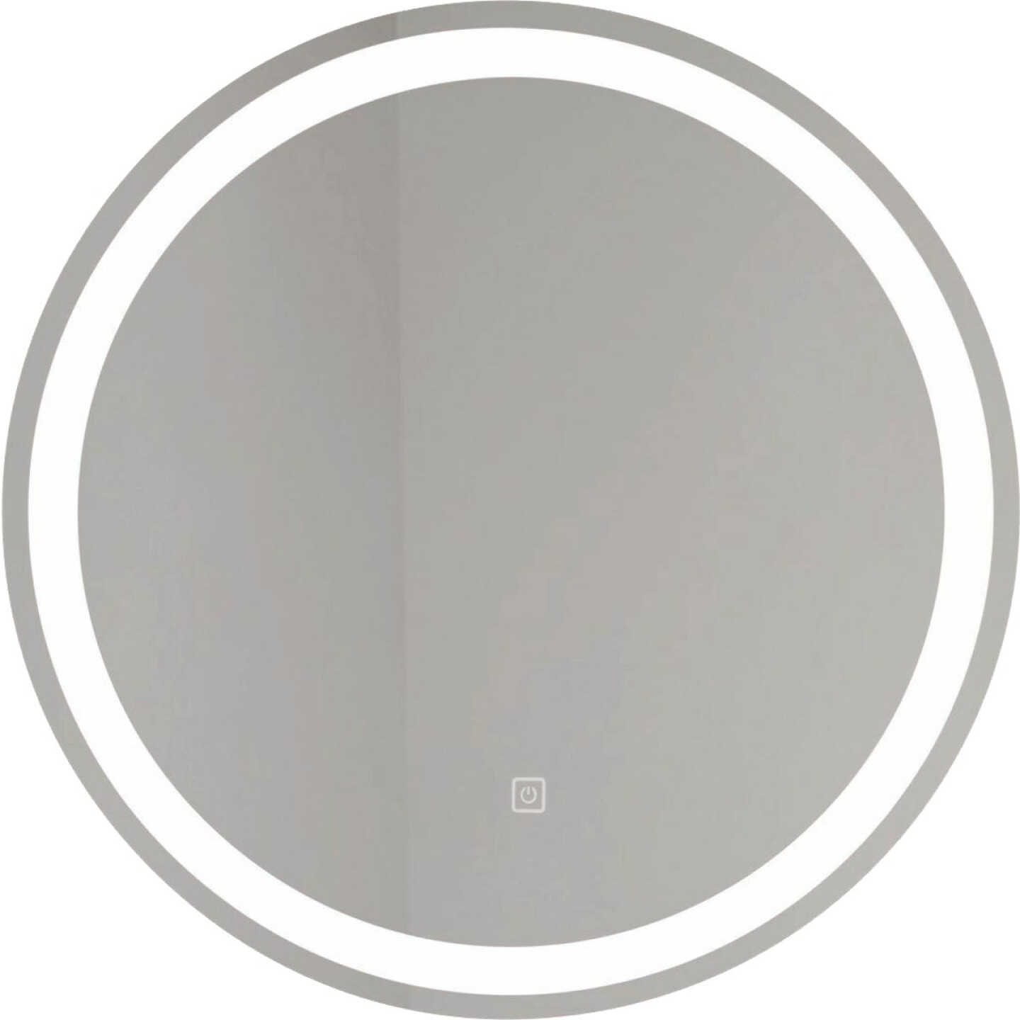 Dweller Loop 24 In. Wireless Rechargeable Battery LED Mirror, Frameless Image 1
