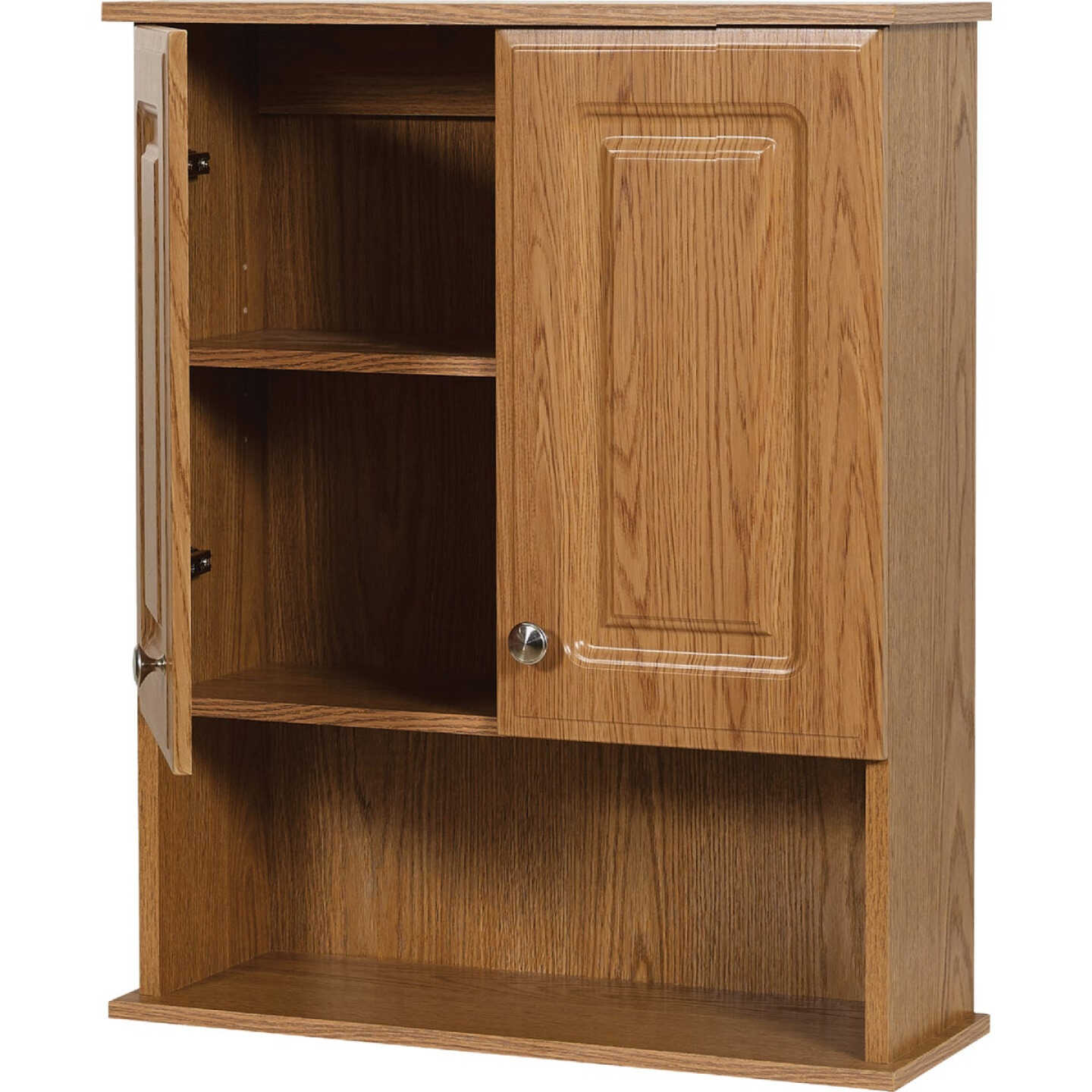 Zenith Zenna Home Oak 23 In. W x 8-1/4 In. D x 28 In. H Wall Bath Cabinet Image 3