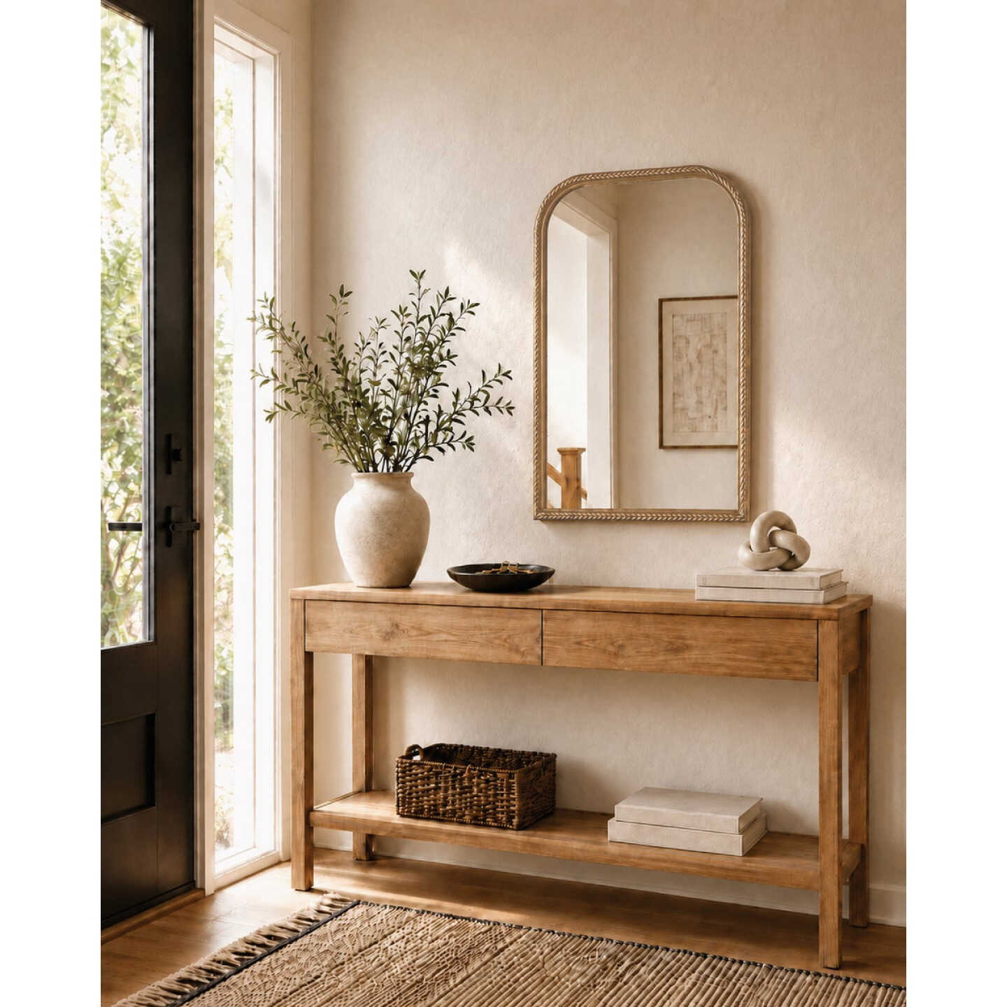 Renin Westlake Arch Gold 20 In. x 30 In. Stitch Design Frame Vanity Mirror Image 2