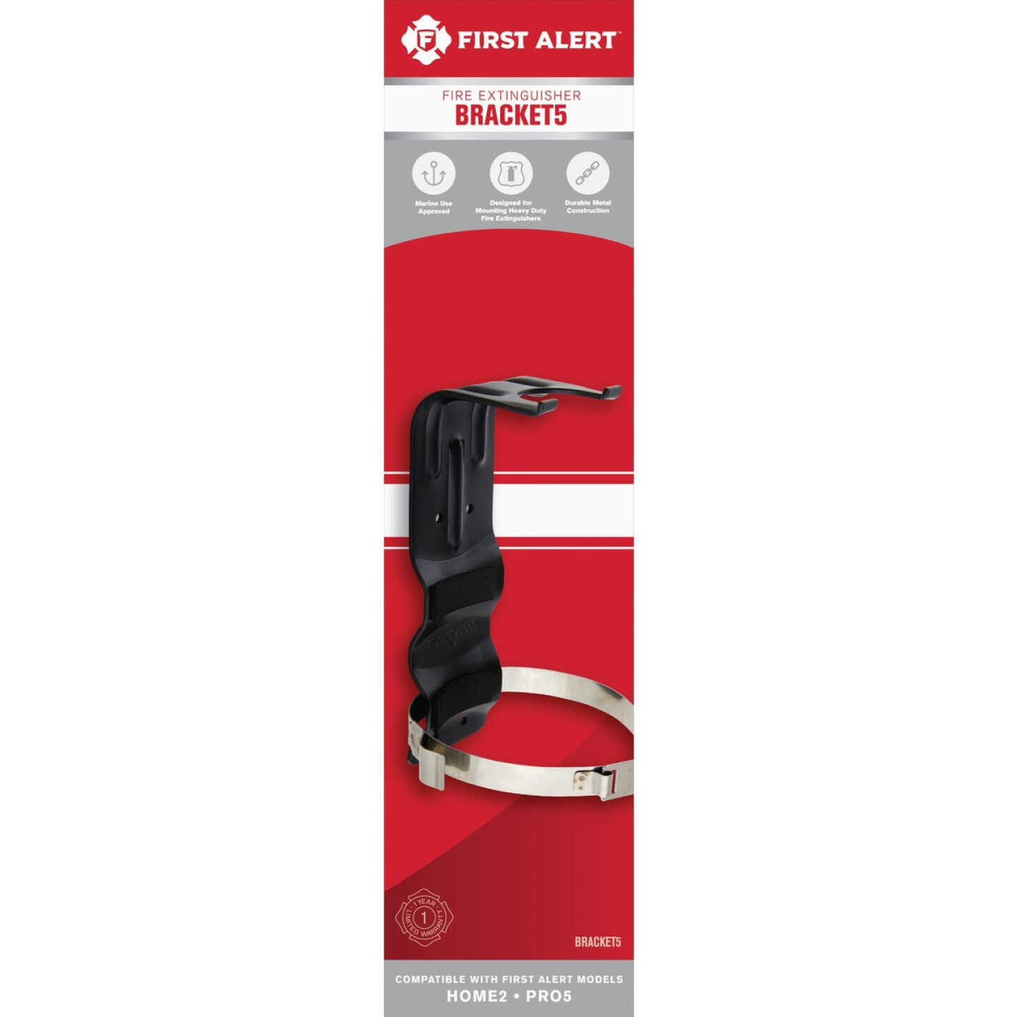 First Alert 2-1/2 In. Fire Extinguisher Bracket Image 1
