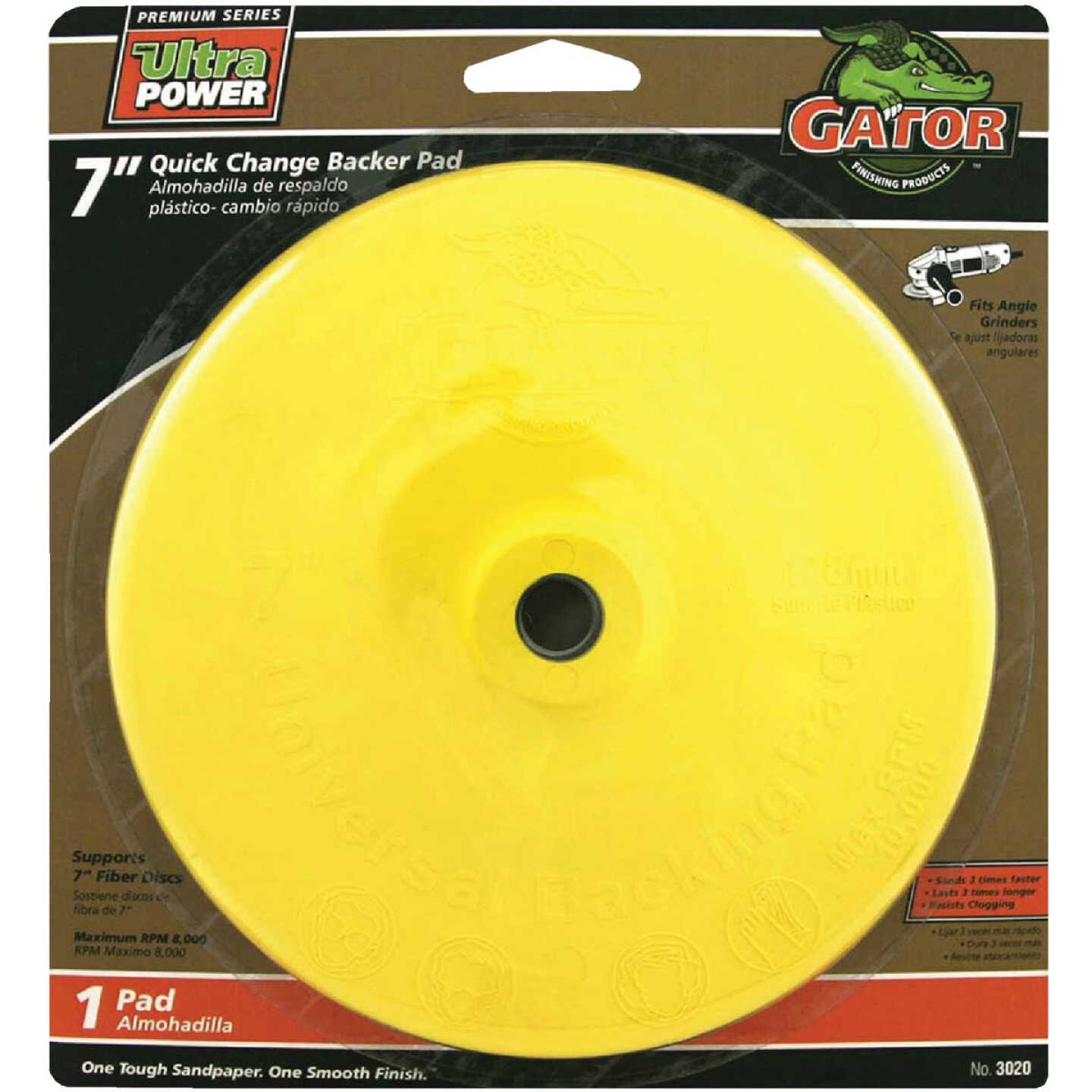 Gator Blade Quick Change 7 In. Angle Grinder Backing Pad Image 1