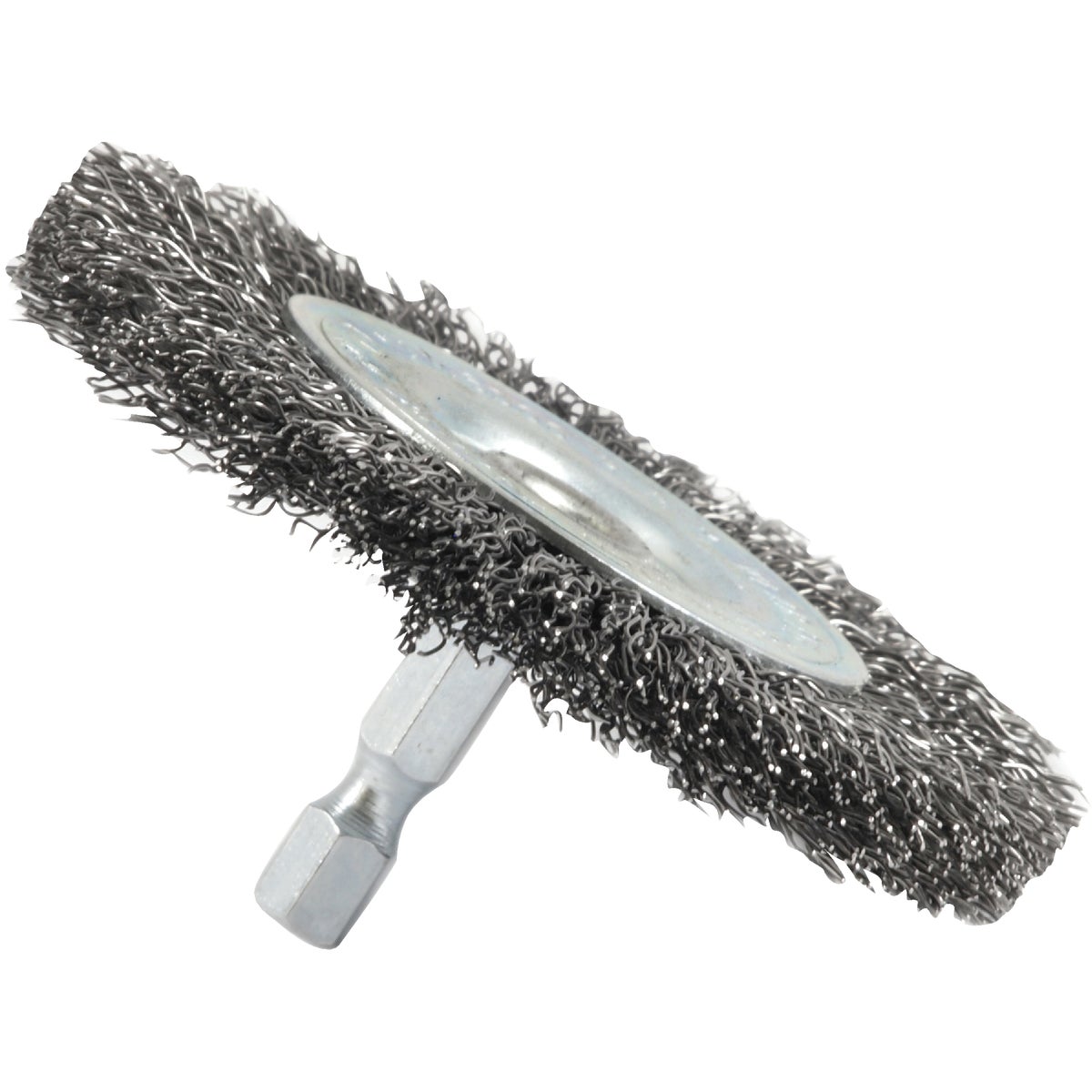 Forney 3 In. Hex Crimped, Coarse Drill-Mounted Wire Wheel Image 1