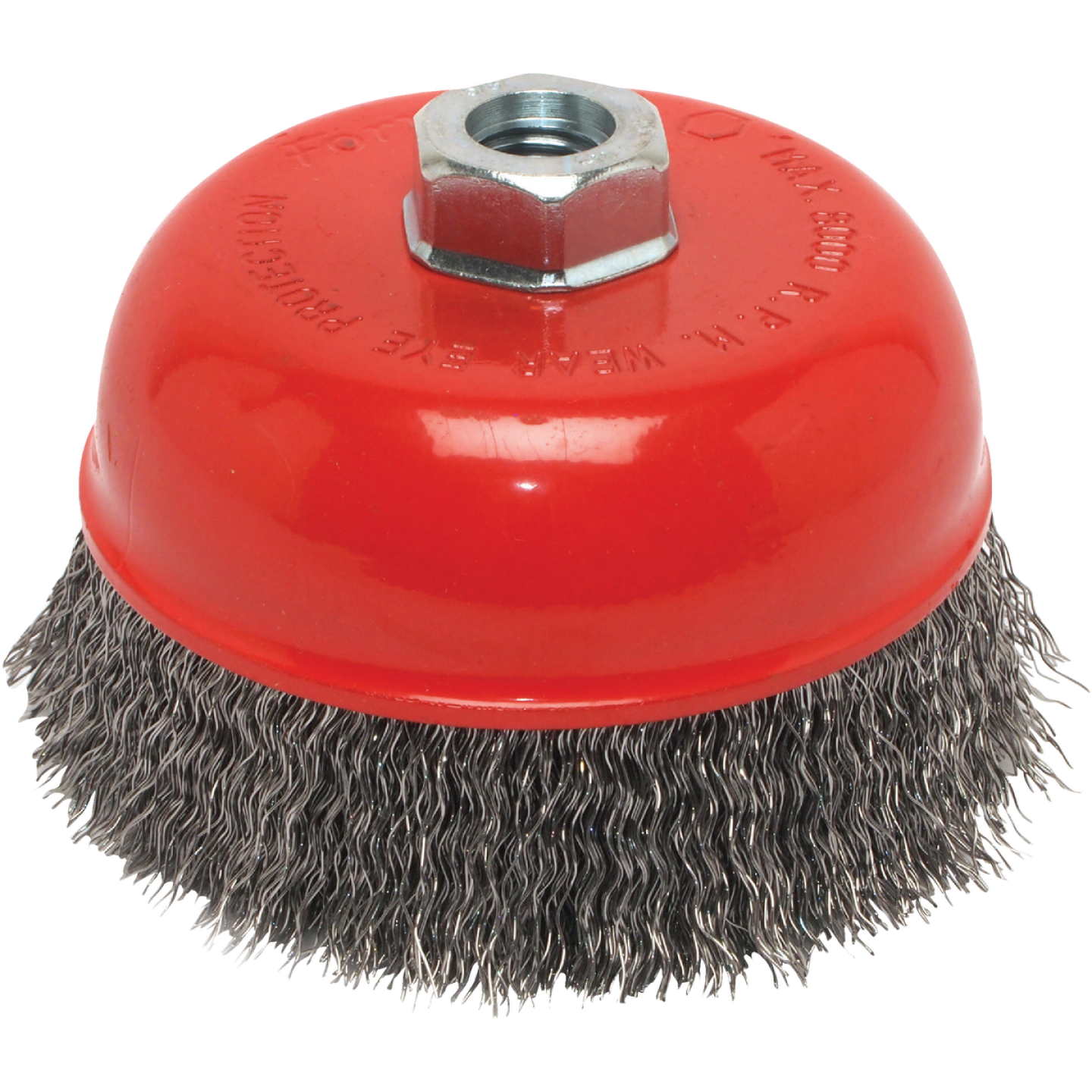 Forney 5 In. Crimped .014 In. Angle Grinder Wire Brush Image 1