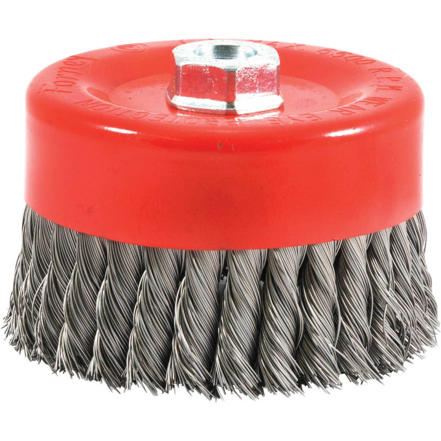 Forney 6 In. Knotted .020 In. Angle Grinder Wire Brush Image 1