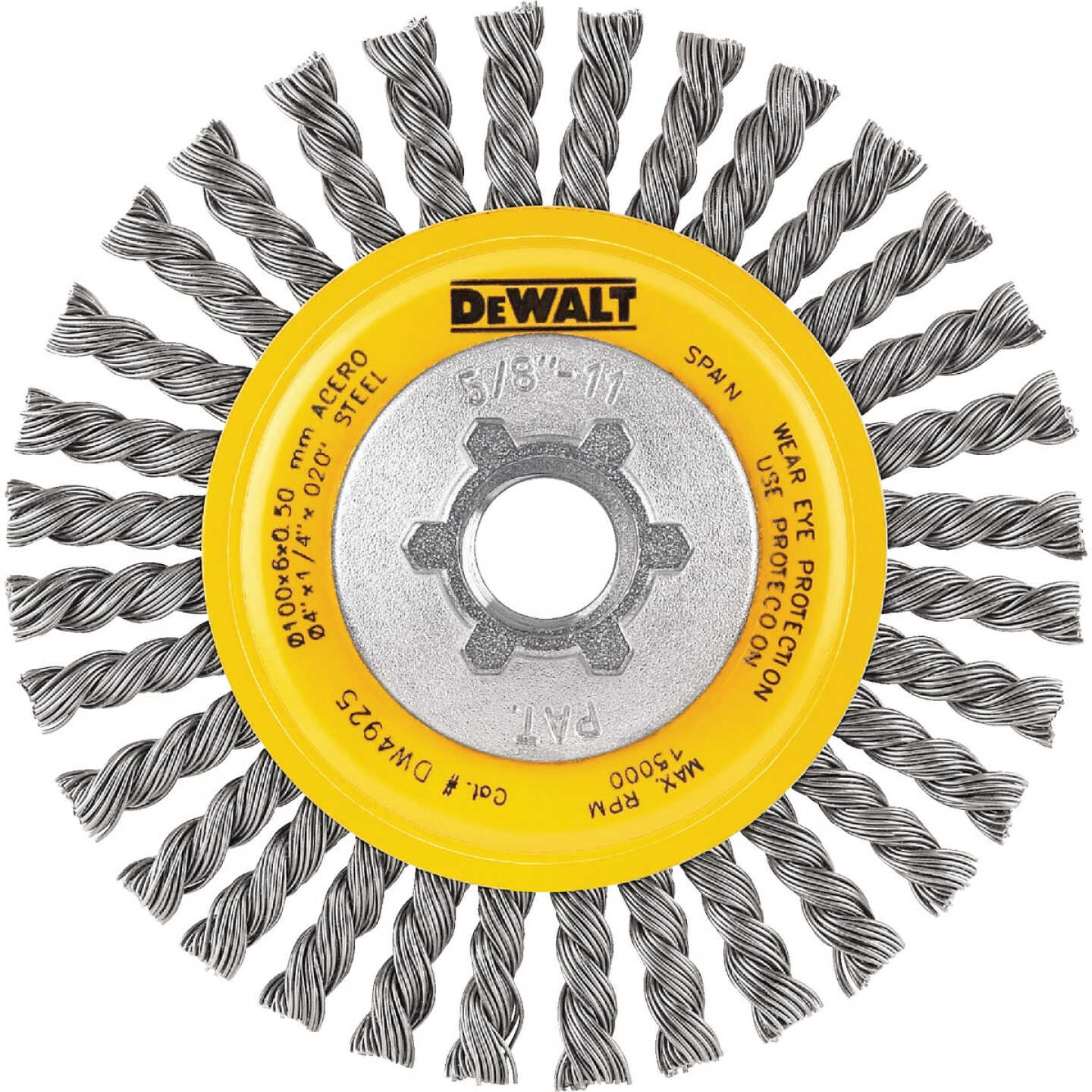 DEWALT High Performance 4 In. Carbon Stringer Bead Angle Grinder Wire Wheel Image 1