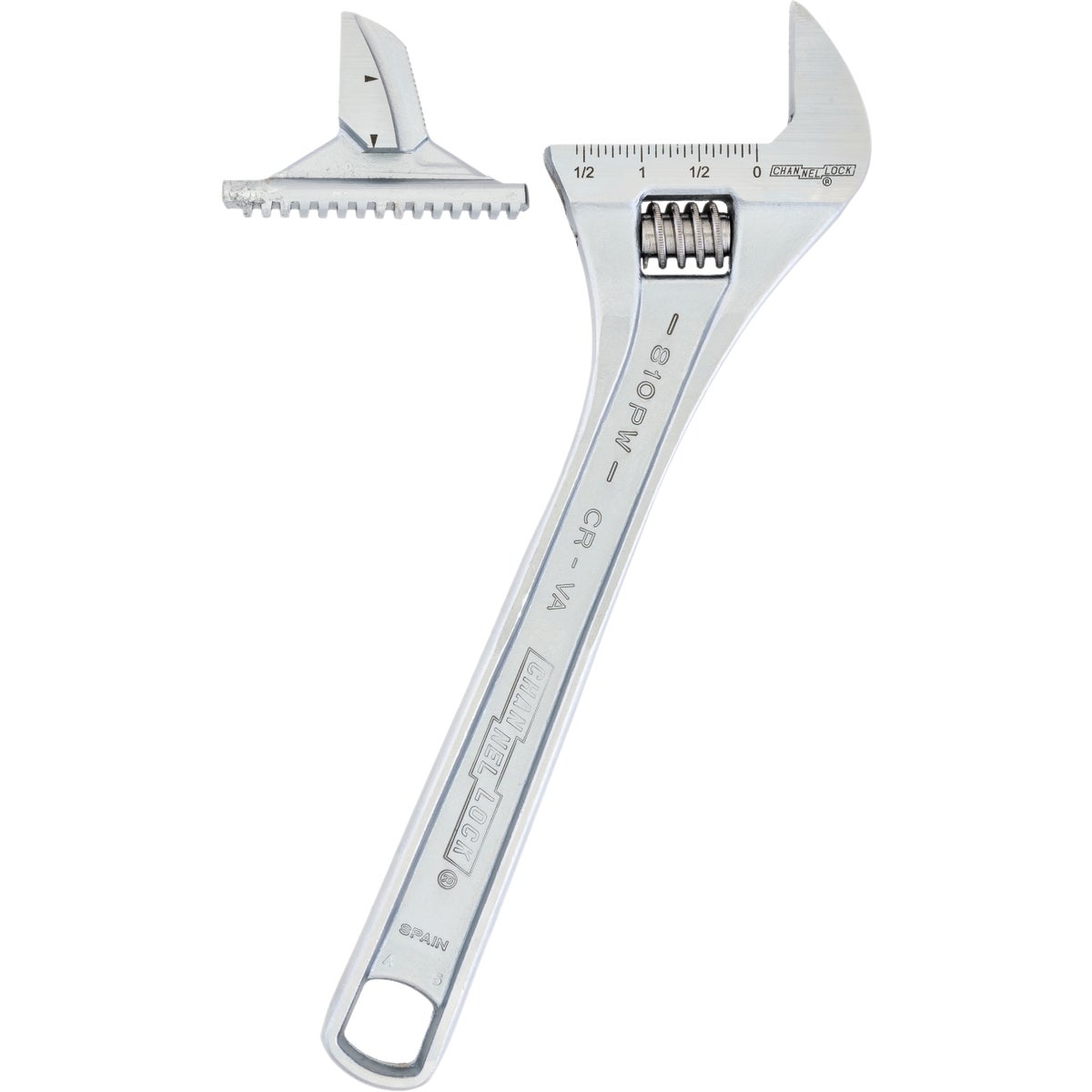 Channellock 8 In. Steel Adjustable Pipe Wrench with Extra Wide Reversible Jaw Image 5