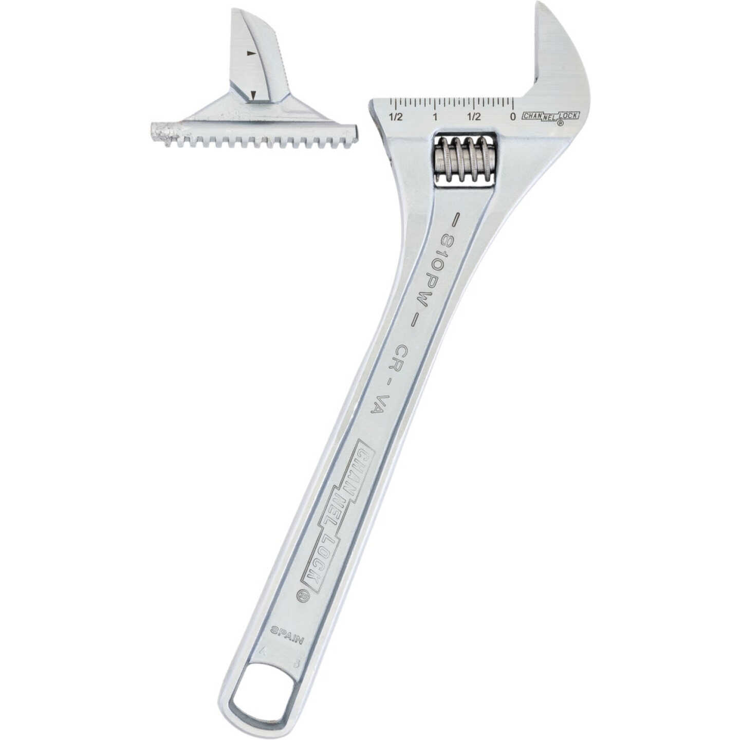 Channellock 8 In. Steel Adjustable Pipe Wrench with Extra Wide Reversible Jaw Image 5