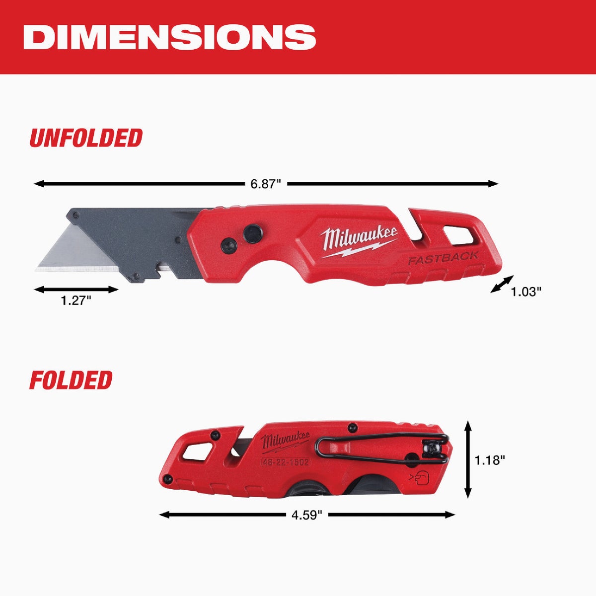 Milwaukee FASTBACK Folding Utility Knife with Blade Storage Image 4