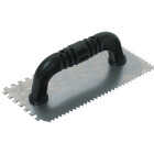 Marshalltown QLT 1/4 In. Square Notched & 1/4 In. V-Notched Trowel with Black Handle Image 1