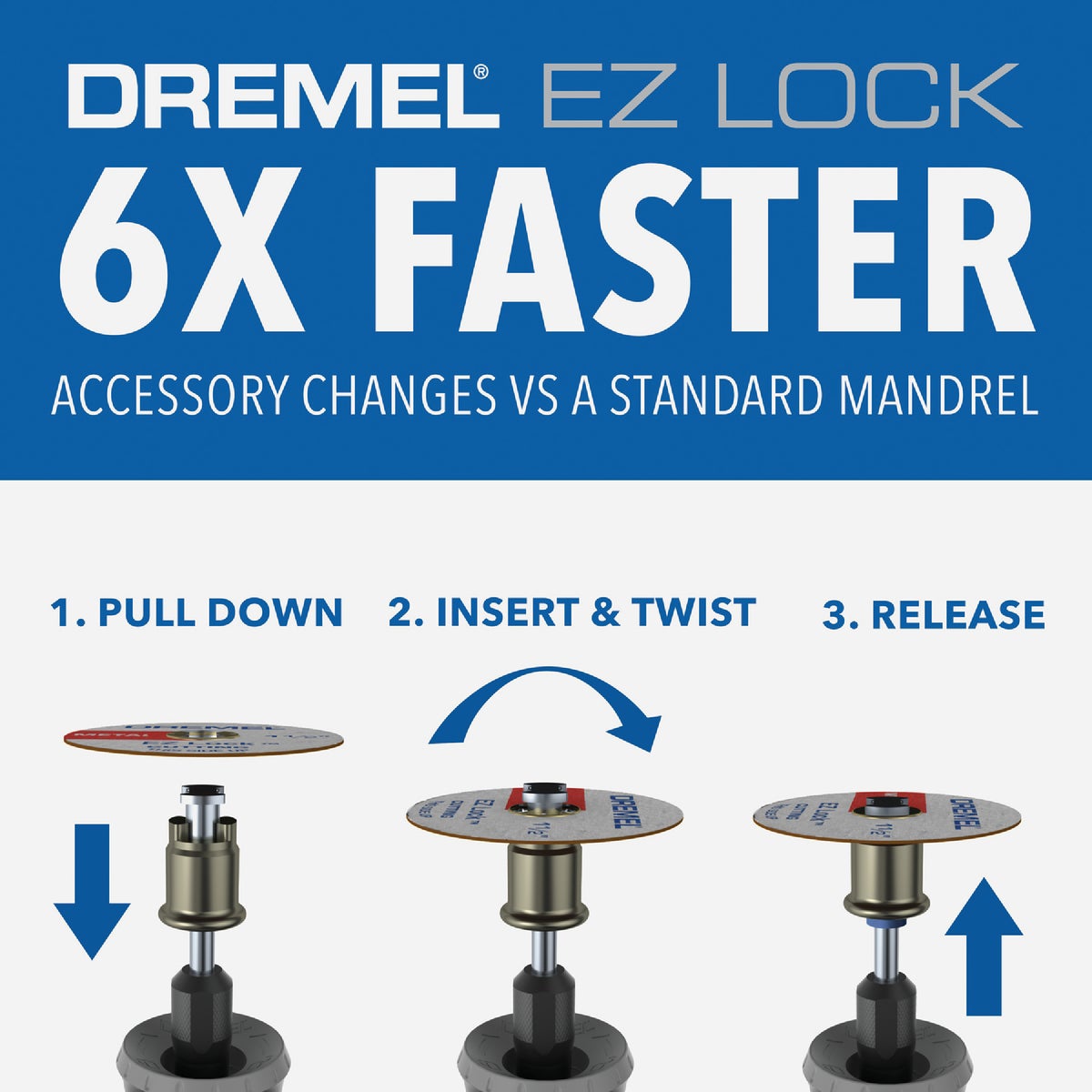 Dremel 1-1/4 In. 240 Grit EZ Lock Sanding Disc Image 4